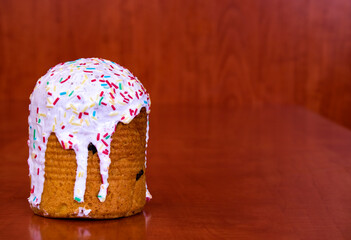 Sweet rolls pashka Traditional russian sweet rolls on wooden table