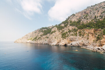 Fototapeta na wymiar Seascape in Majorca. Holidays in the Mediterranean.