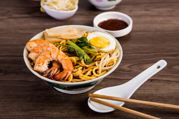 Prawn Noodle is a Southeast Asian dish, popular in Indonesian, Malaysian, Singaporean