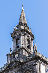Fototapeta na wymiar The Holy Trinity Church (Igreja da Santissima Trindade, 1841) is a church in the city of Porto in Portugal, located in Praca da Trindade behind the building of the City Hall of Porto.