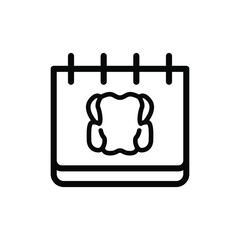 Date, holiday thin line, outline Thanksgiving day related icon, thanks giving day icon on a white background EPS Vector