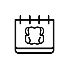 Date, holiday thin line, outline Thanksgiving day related icon, thanks giving day icon on a white background EPS Vector