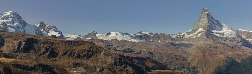 Monte Cervino panorama in the Swiss Alps