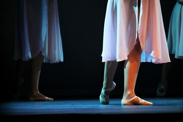 ballerinas feet doing ballet poses © VVargas