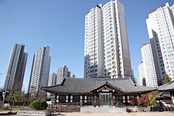 한국의한옥마을입니다
