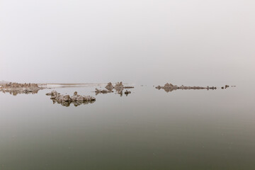 Beautiful shot of Tufa formations of Mono Lake, California