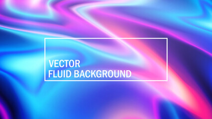 Vector abstract background. Mix of ultraviolet and blue liquid geometric shapes. Plasma glow effect. Trendy modern cover template for typography and websites. Minimal design..