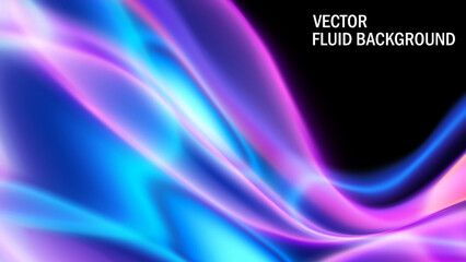 Abstract vector geometric background. Fluorescent plasma glow of blurry liquid forms. Neon colors. Futuristic image for music posters, posters, banners, presentations..