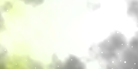 Light Green vector background with small and big stars.