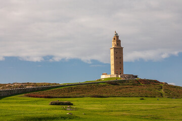Fototapeta na wymiar Herkules Leuchtturm, UNESCO-Weltkulturerbe - Torre de Hércules