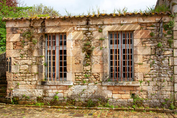 Fototapeta na wymiar Blaye. Mur ancien dans la citadelle. Gironde. France 