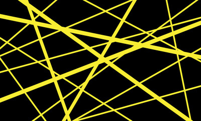 Abstract yellow line cross overlap on black design modern background vector illustration.