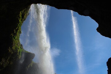 Around Kvernufoss waterfall, a hidden spot close to world famous Skogafoss in South Iceland