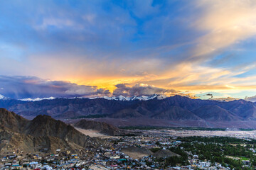 Sunset in Leh City, Ladakh