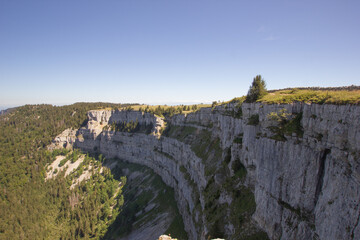 Fototapeta na wymiar Panorama of the mountain Creux du Van