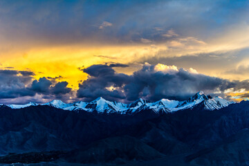 Sunset in Leh City, Ladakh