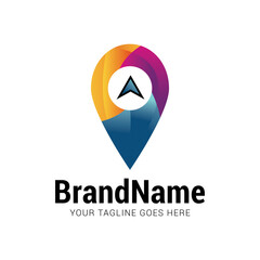 pin location logo icon vector template.