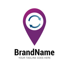 pin location logo icon vector template.