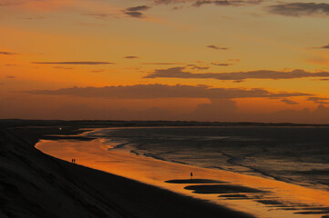 sunset on the Jericoacoara beach