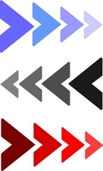 Simple Arrow Colorfull Desain Vector