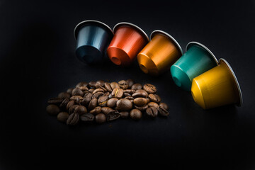 Abstract and conceptual of home coffee capsule machine.
