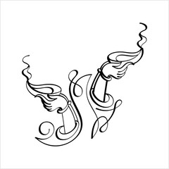 Diwali Diya Pen Ink Style Sketch Greeting, Festival Of Light, Symbolic Victory Of Light Over Darkness, Good Over Evil