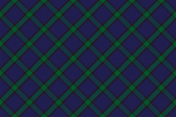 Tartan plaid pattern in blue. Print fabric texture seamless. Check vector background.