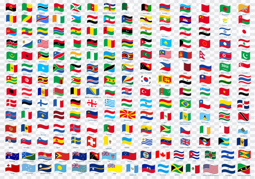 
All Official National Flags Of The World . Square Design 