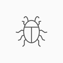 bug icon, insect vector illustration