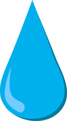 Simple Single Blue Water Drop Desain Vector