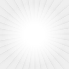 Abstract sunburst pattern background. White and grey starburst ray. Vector illustration