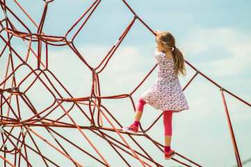 girl playing in the playground