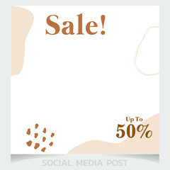fashion sale Social Media Post promotion template Premium Vector