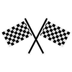 Fototapeta premium racing flags icon vector symbol