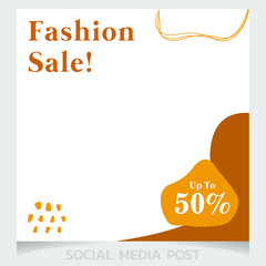 fashion sale Social Media Post promotion template Premium Vector