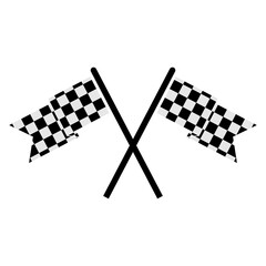 racing flags icon vector symbol