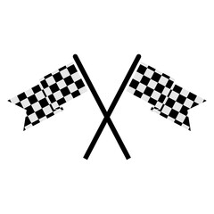 racing flags icon vector symbol