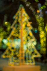 Christmas background colorful bokeh. Garlands of lights, abstract, background
