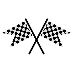 racing flags icon vector symbol