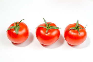 Cherry Tomatos isolated on white background top view