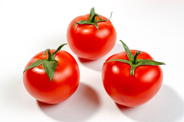 Cherry Tomatos isolated on white background top view