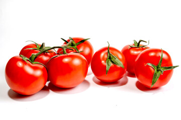 Cherry Tomatos isolated on white background top view