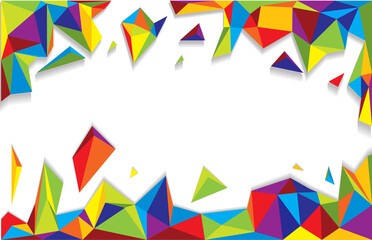 Abstract low polygon colorful background , Can use for template insert text into space , geometric triangle shape modern design, vector art illustration.