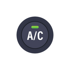 Car air condition button on white background. Vector stock illustration.