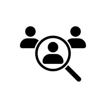 We Are Hiring. Search Job Vacancy Icon. Staff Selection. Magnifying Glass Looking For People Icon, Employee Search Symbol. Human Resource Icon. Find People Employer Business. Loupe Career.