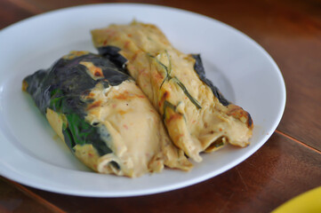 steamed fish, steamed fish in curry mousse