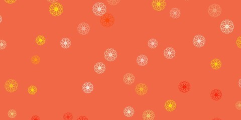 Light orange vector natural artwork with flowers.