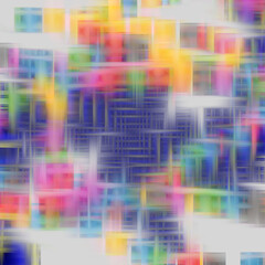 Rainbow lights, abstract background with squares