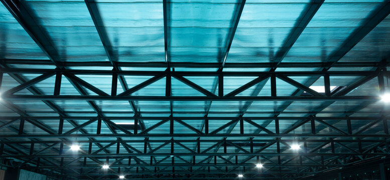 close up ceiling light and roof