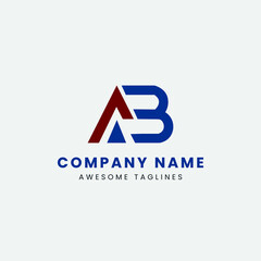 Fototapeta premium A, AB, B, BA letter logo vector icon design